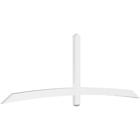 Ekena Millwork Bellingham Architectural Grade PVC Gable Bracket, 108"W x 36"H x 2"D x 4"F, 8/12 Pitch GBP108X36X0204BEL00